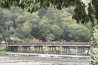 雨の嵐山